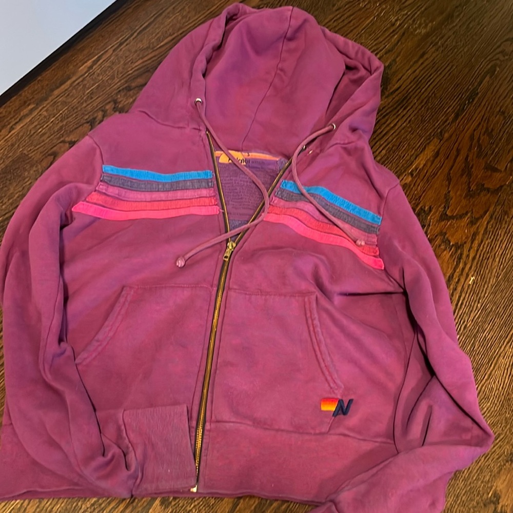 Aviator Nation 5 Stripe Hoodie size small